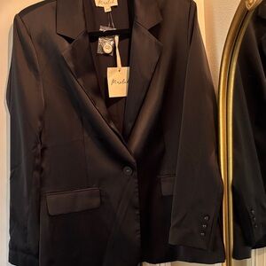 Marled Elegant Black Blazer for Women NWT